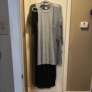 Cotton Emporium Cardigan, Old Navy dress and two additional dresses - Lot of 4